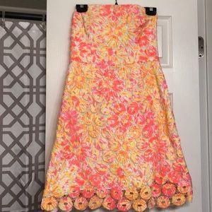 Strapless lace Lilly Pulitzer dress